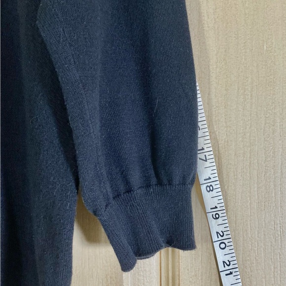 Anthropologie HWR Women’s Black Cardigan Sz L Button Cotton Classic Capsule Glam - Picture 6 of 8